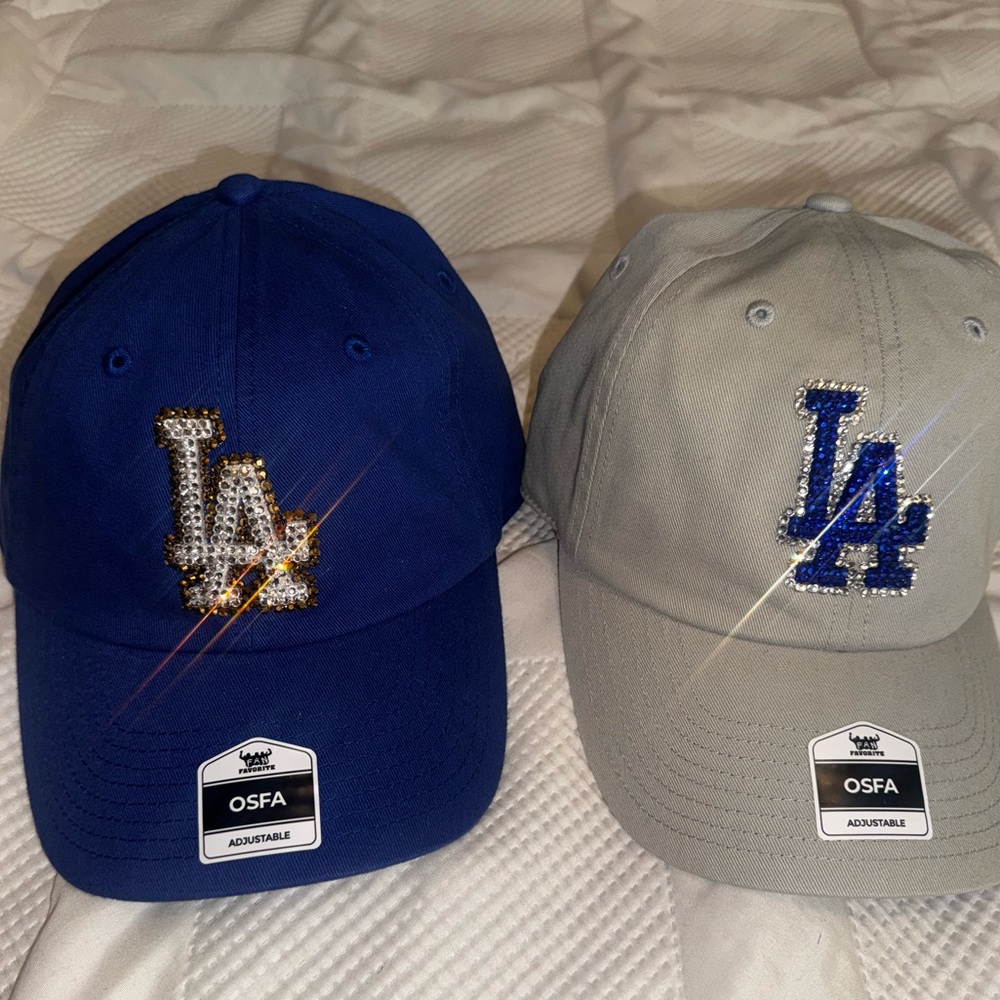 OSFA dodgers hat with bling